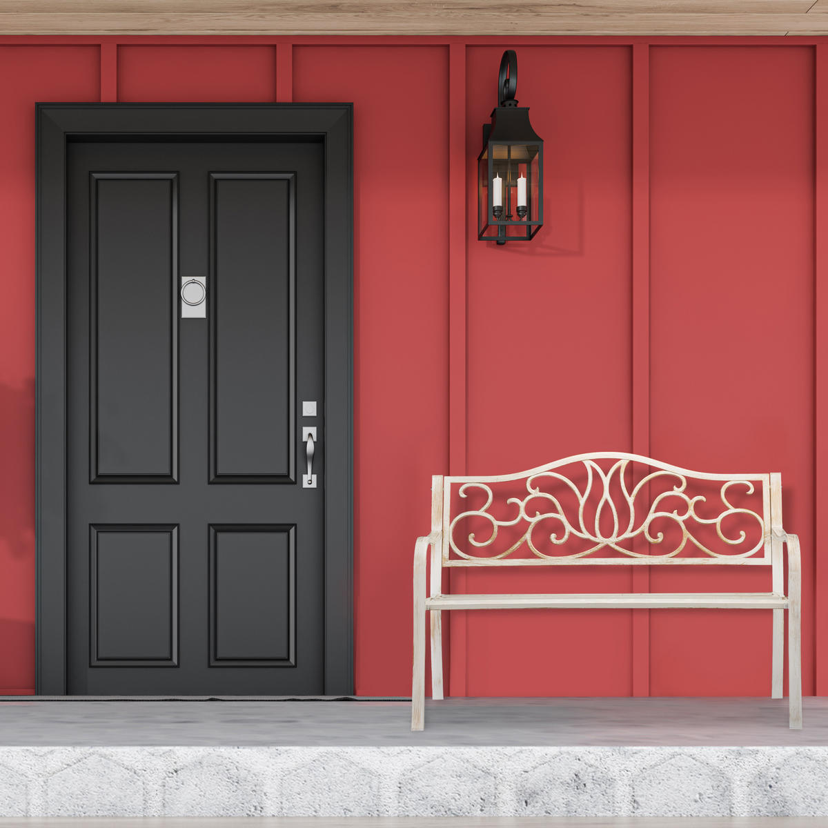 GARTENBANK - Multicolor, Metall (127.5/90/63cm) - Relaxdays