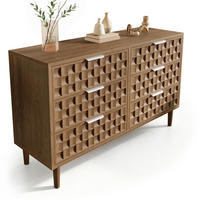 SIDEBOARD 120x37x77 cm Eiche mit 6 Schubladen - Eichefarben, Holz (120/77/37cm) - FLIEKS