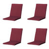 GARTENSTUHLKISSEN Panama 97/49 cm 4er-Set - Dunkelrot, Textil (49/6/97cm) - Madison