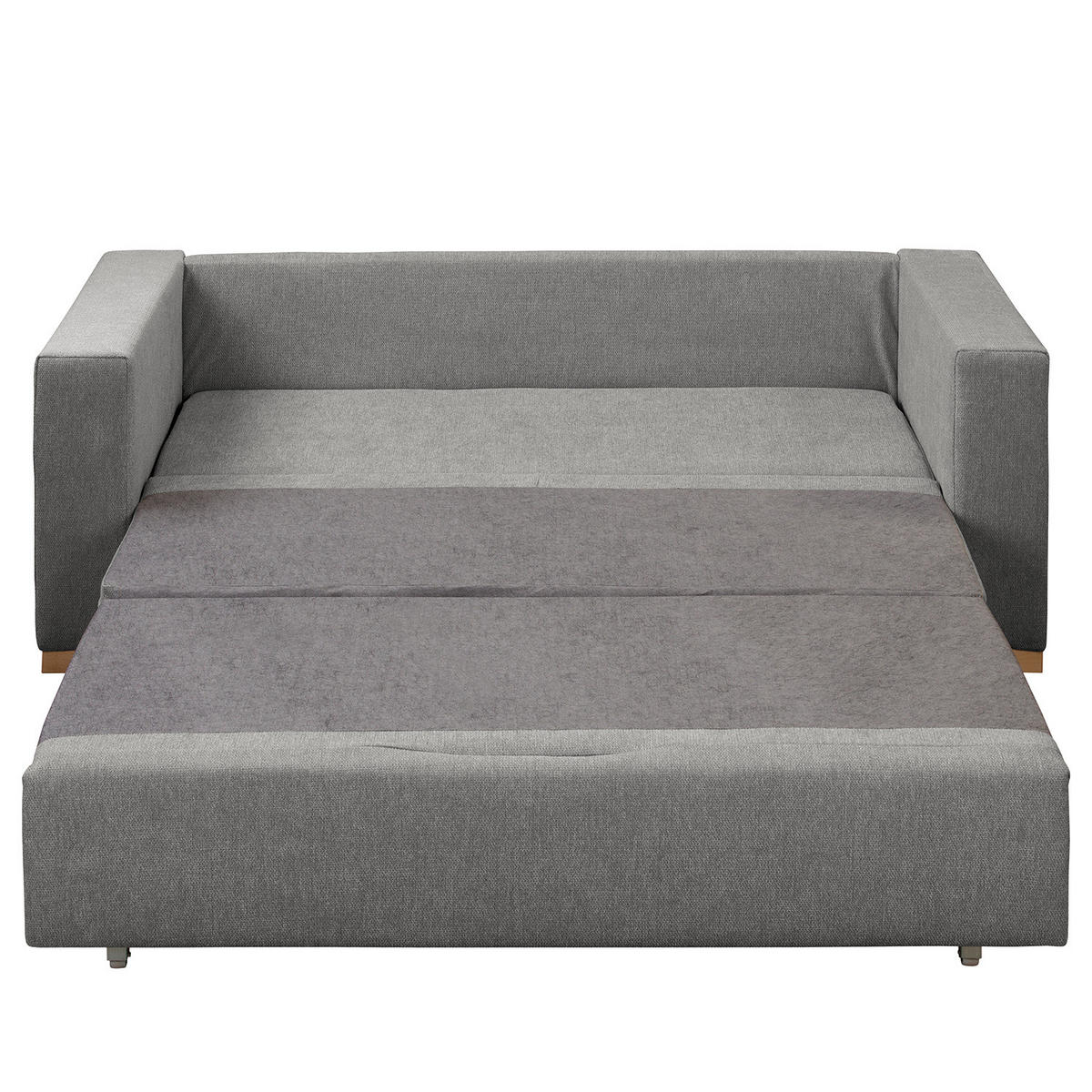 SCHLAFSOFA - Buchefarben/Grau, Holz/Buchenholz (153/90/90cm) - home24