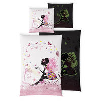 KINDERBETTWÄSCHE 135x200 cm Fee Mädchen aus 100% Baumwolle - Leuchtet um Dunkeln - Multicolor, Textil (135/200cm) - Carpe Sonno