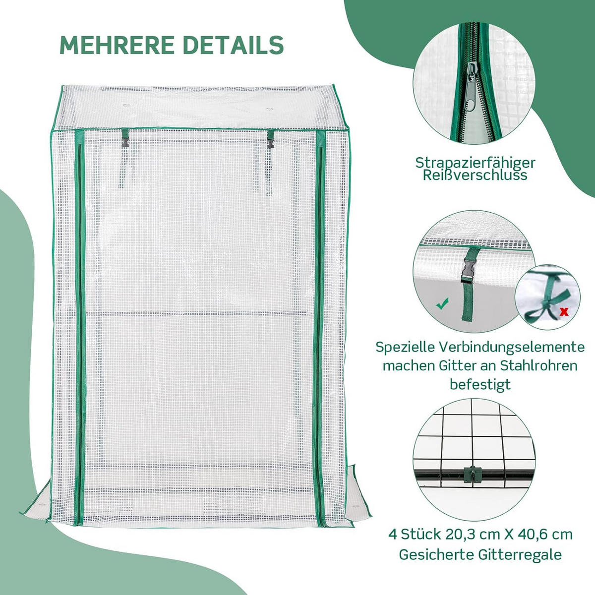 GEWÄCHSHAUS für Tomaten Transparent - Transparent, Metall (81/150/100cm) - COSTWAY