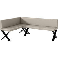 ECKBANK TONI_X - Beige, Leder (142/196cm) - Meblini
