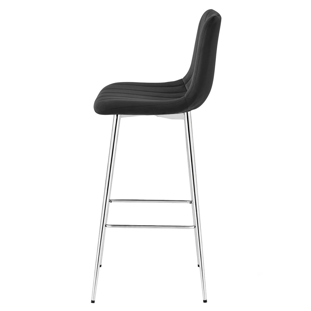 BARHOCKER Schwarz 43x49 cm POZZA Ergonomisches Sitzkissen - Schwarz, Metall (43/56/49cm)