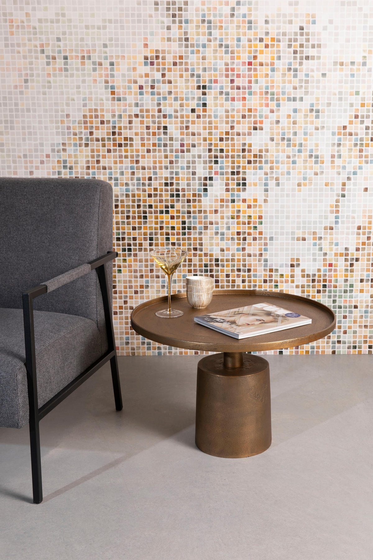 COUCHTISCH Mason - Gold - 60/60/40 cm - Goldfarben, Kunststoff (60/60/40cm)
