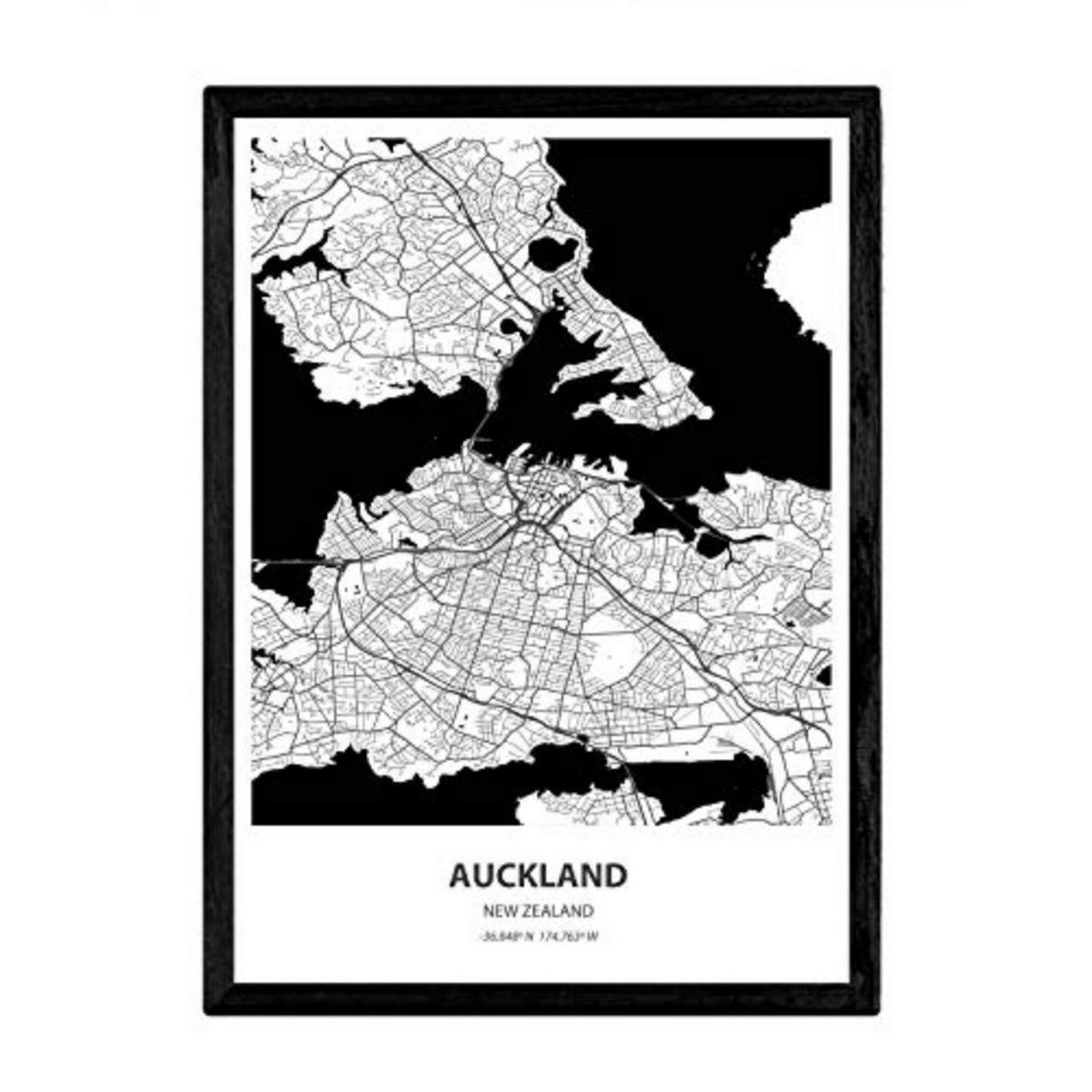 POSTER Auckland - Neuseeland A3 Rahmenlos - Klar, Papier (29.7/5/42cm) - Nacnic