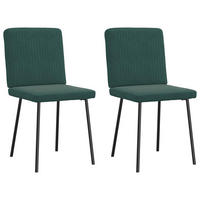ESSZIMMERSTÜHLE 2 Stk. Dunkelgrün Samt 45*54*83cm - Grün, Metall (45/83/54cm) - ZMH