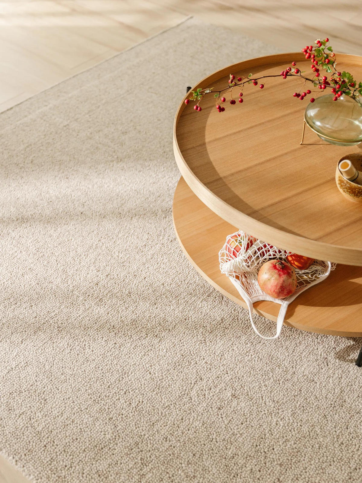 WOLLTEPPICH Imke Beige 160x230 cm - Beige, Naturmaterialien/Textil (160/230cm) - benuta Pure