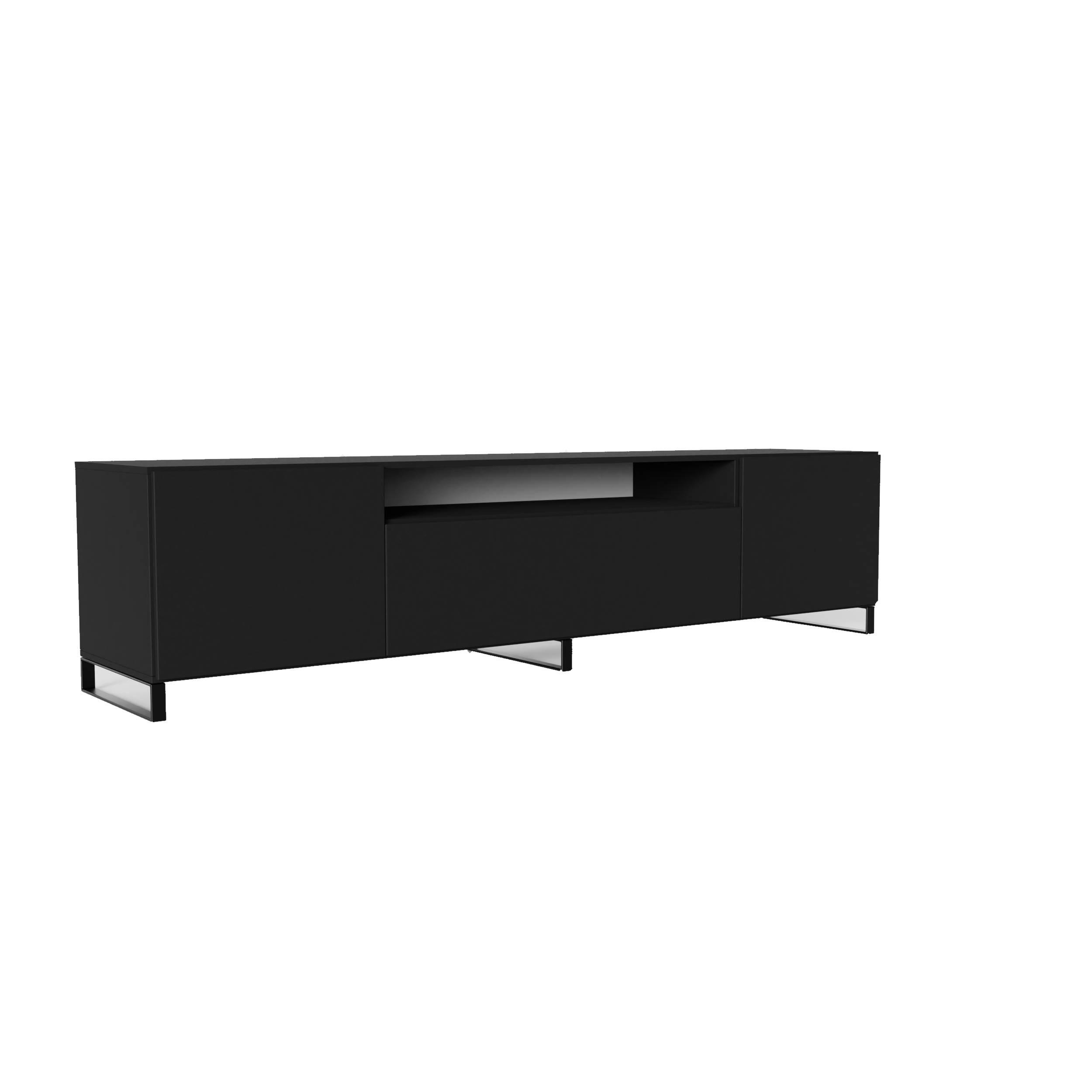 TV-SCHRANK LIO - Schwarz, Holzwerkstoff (200/53/41cm) - Meblini