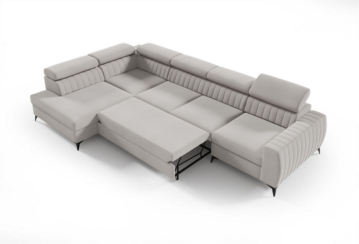 ECKSOFA Toronto Xl - Dunkelgrün, Holzwerkstoff/Textil (340/200cm) - Fun Möbel