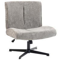 DREHSESSEL DE-06913 drehbar & höhenverstellbar mit Samtbezug Grau - Grau, Textil/Metall (63/90/75cm) - ComfortXL