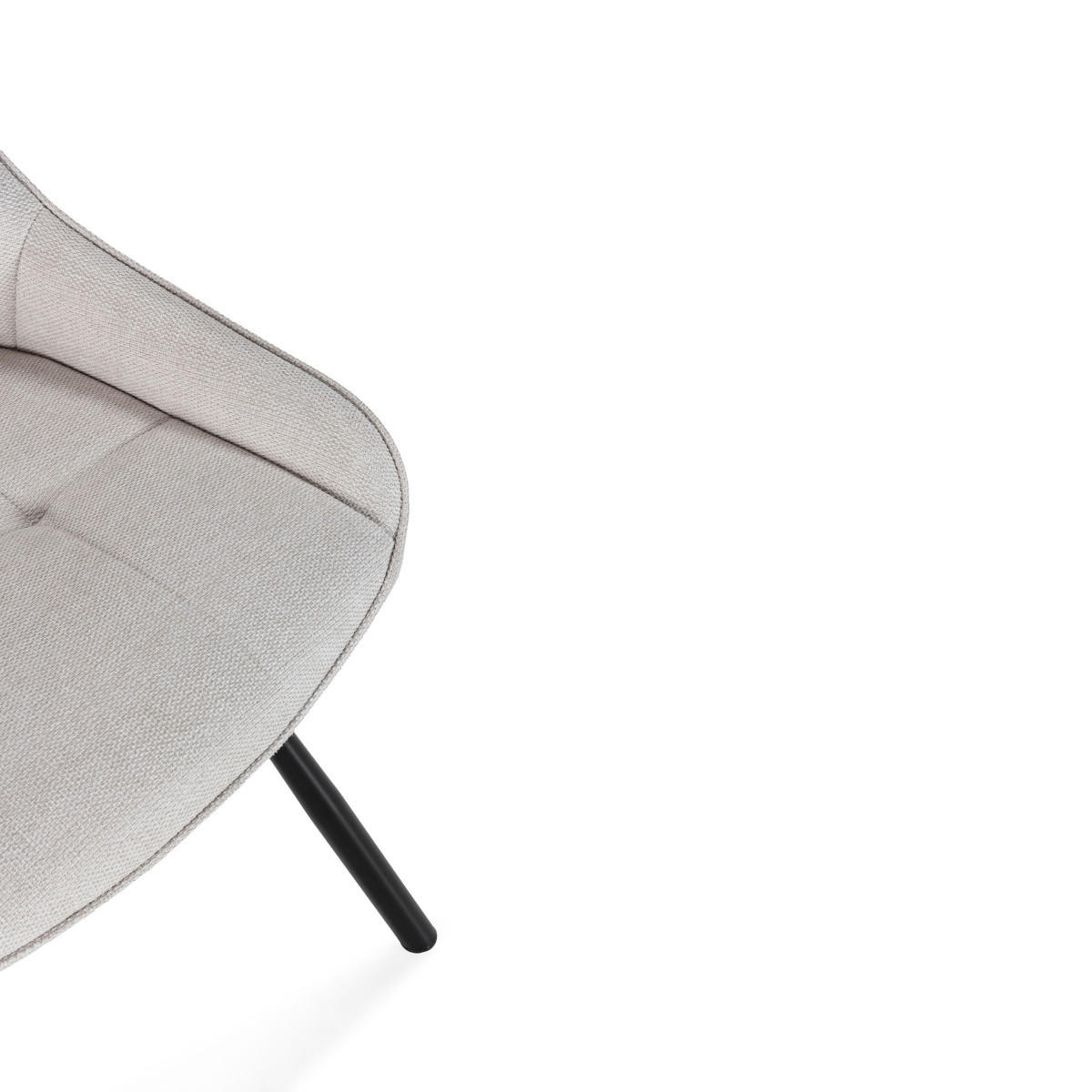 STÜHLE 4er-Set aus Stoff mit Metallbeinen 59/85,5/51,5 cm - Beige, Textil (59/85.5/54cm) - Calicosy