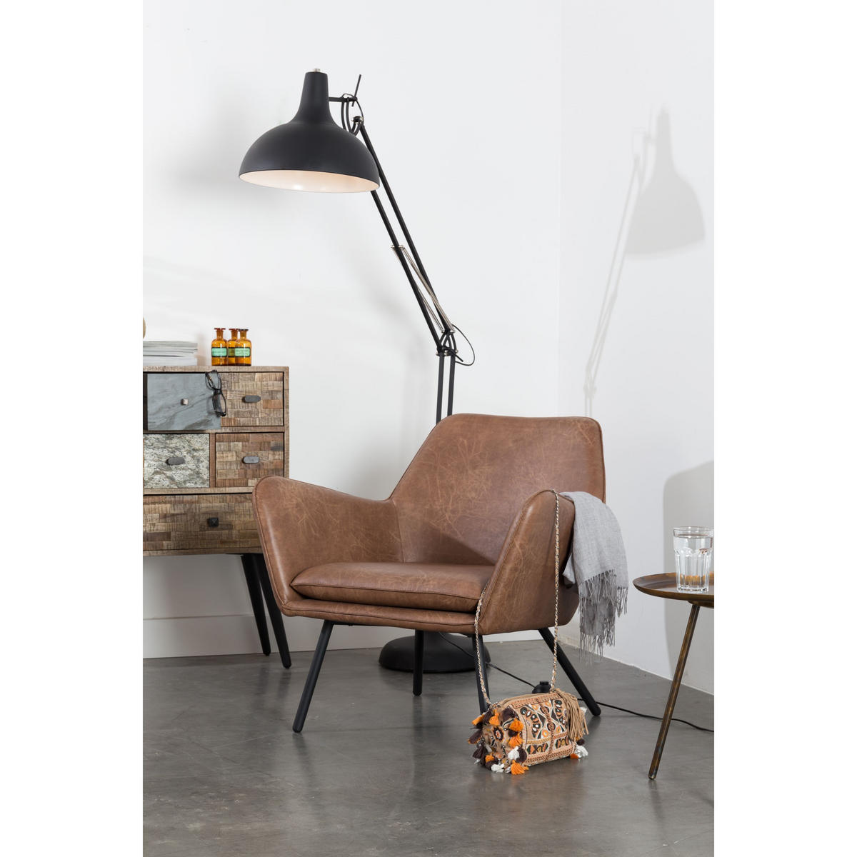 SESSEL Bon Braun - Braun, Textil (80/78/76cm) - Housecraft Living