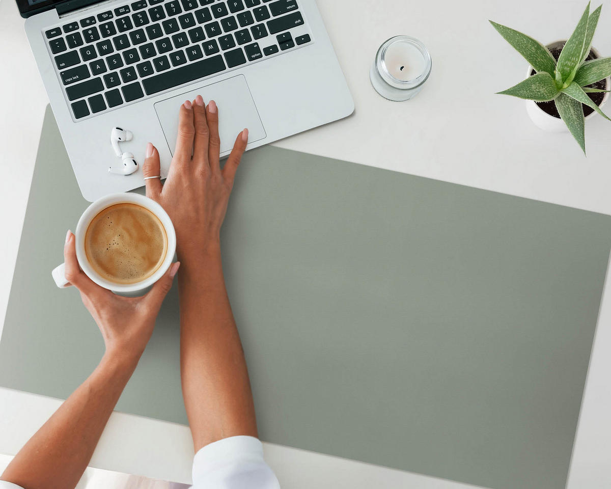 SCHREIBTISCHUNTERLAGE 90x45 cm Light green - Hellgrün, Kunststoff (1.6/90/45cm) - Wallfluent