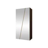 DREHTÜRENSCHRANK Zen 2L 100 cm - Goldfarben/Nussbaumfarben, Holzwerkstoff/Kunststoff (100/202/50cm) - MIRJAN24