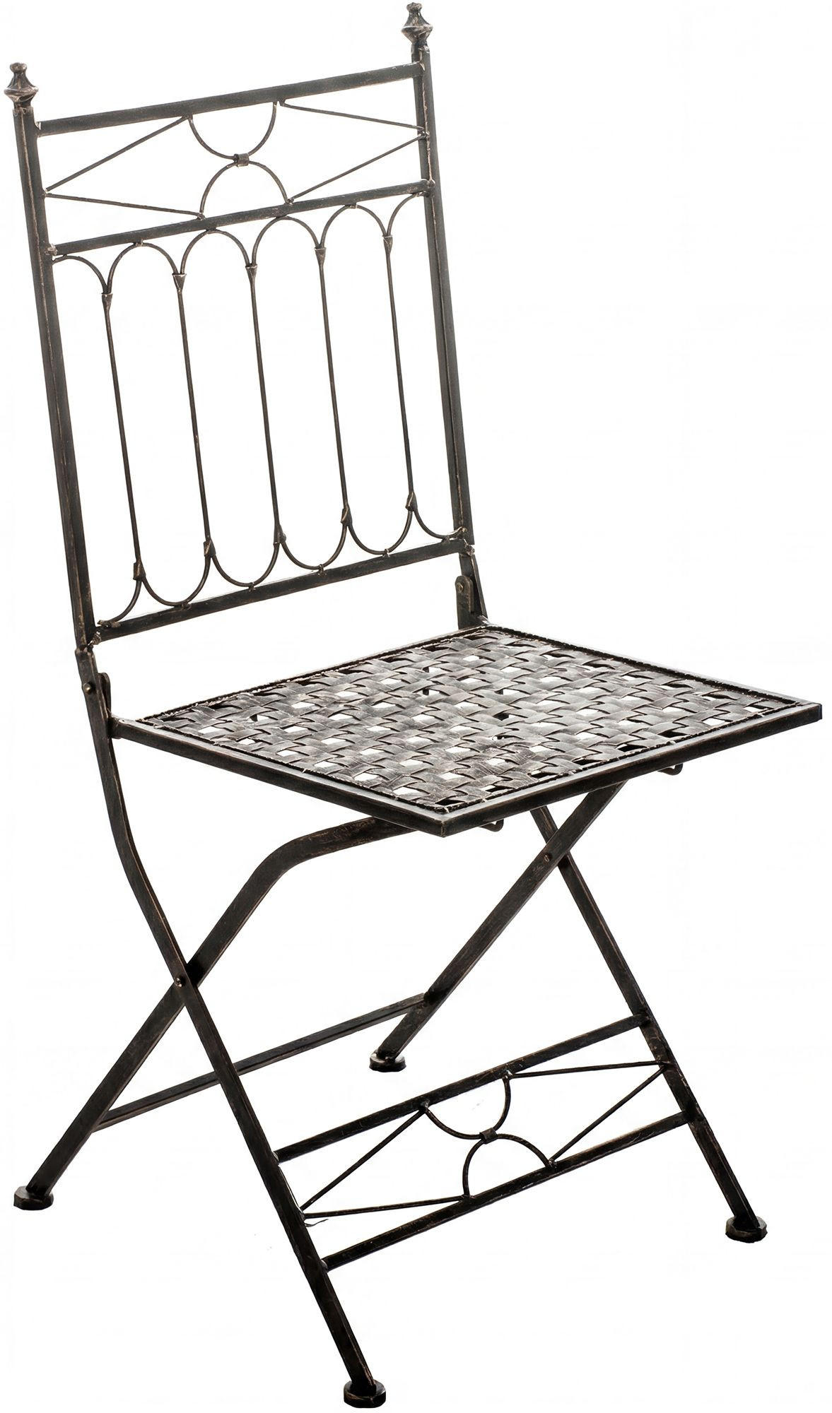 GARTENKLAPPSTUHL Metall Bronze - Bronzefarben, Metall (40/95/40cm) - CLP