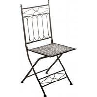 GARTENKLAPPSTUHL Metall Bronze - Bronzefarben, Metall (40/95/40cm) - CLP