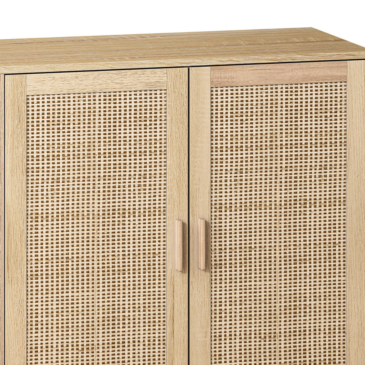SIDEBOARD 158/88/40 cm Natur aus Spanplatte mit Rattantüren - Naturfarben, Holzwerkstoff (40/88/158cm) - OKMYHOME