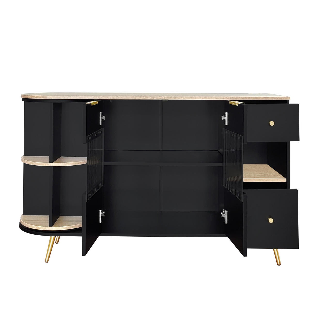 SIDEBOARD Schwarz 130/40/65 cm - Schwarz, Holzwerkstoff (40/65/130cm) - Urban Meuble