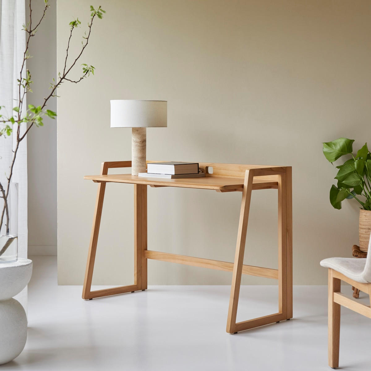 SCHREIBTISCH Philip Natur aus Teak - Naturfarben, Holz (53/120/82cm) - Tikamoon
