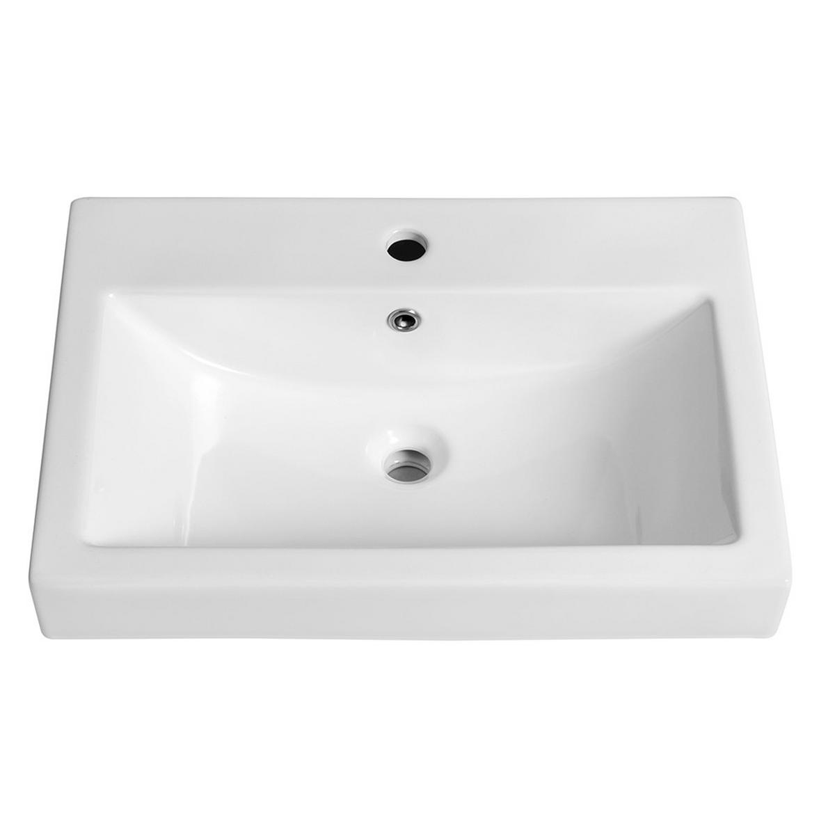 WASCHTISCH Vasto-03 - Weiß/Braun, Holzwerkstoff (105/66/47cm) - Lomado