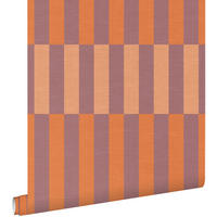 TAPETE Leinenoptik-Streifen 50 x 900 cm - Lila, Papier (50/900cm) - ESTAhome