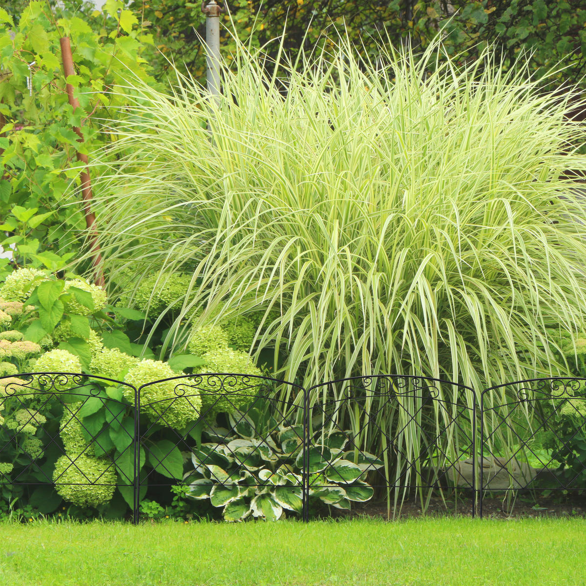 BEETZAUN - Schwarz, Metall (245/61/2cm) - Relaxdays