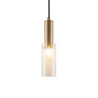 HÄNGELEUCHTE Poggio, Transparent und goldfarben, 31.5cm - Transparent, Glas (8/8/31.5cm) - KOSILUM