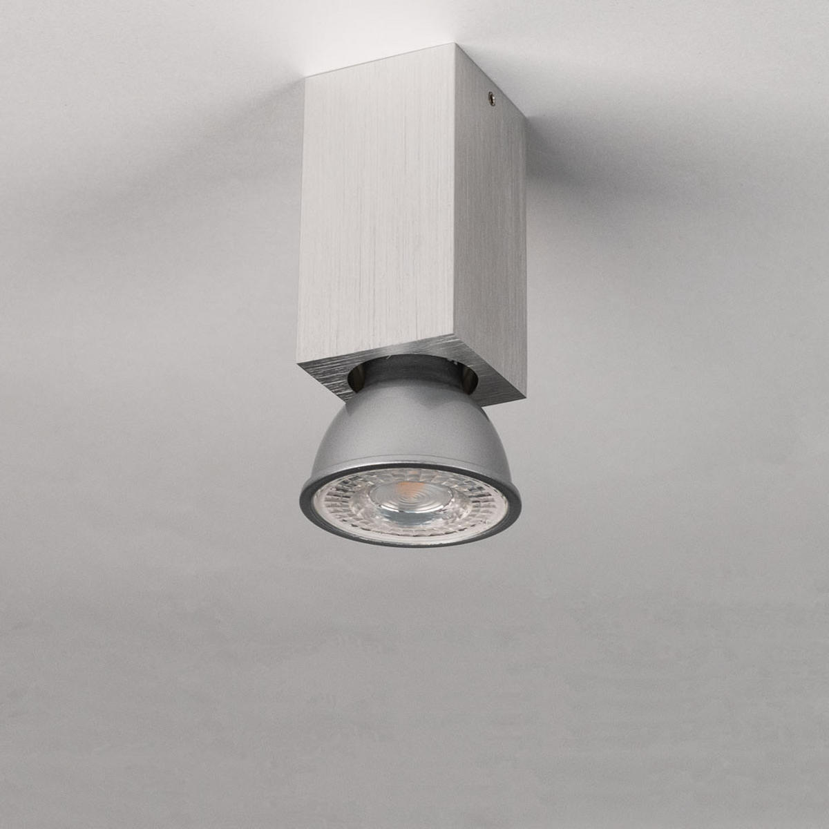 AUFBAULEUCHTE Bloc Schwarz - Schwarz, Metall (4/4/7.5cm) - s.luce