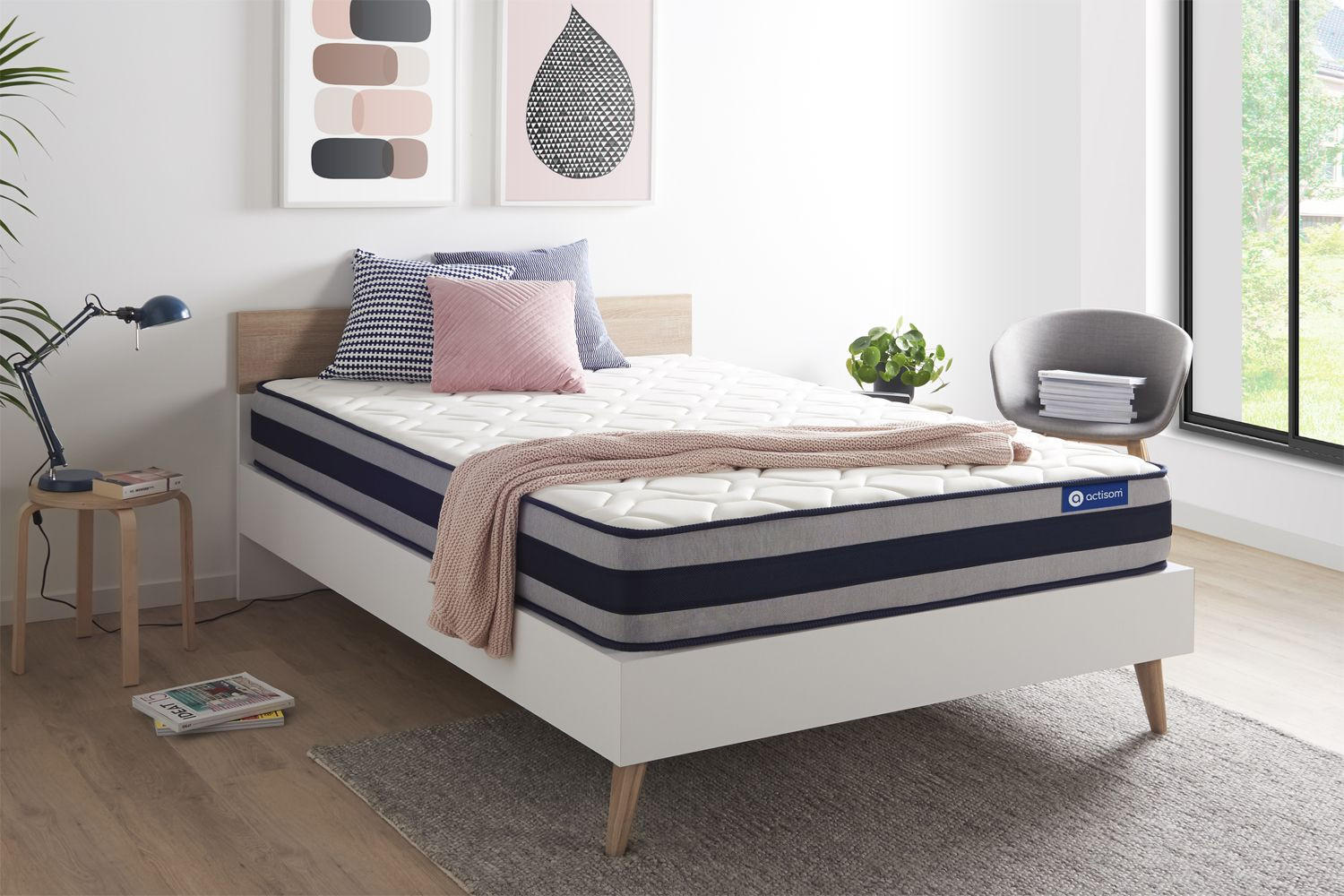 MATRATZE Actilatex ergo Latex und Memory-Schaum 160 x 200 cm h3 - Weiß, Textil (160/200cm) - ACTISOM