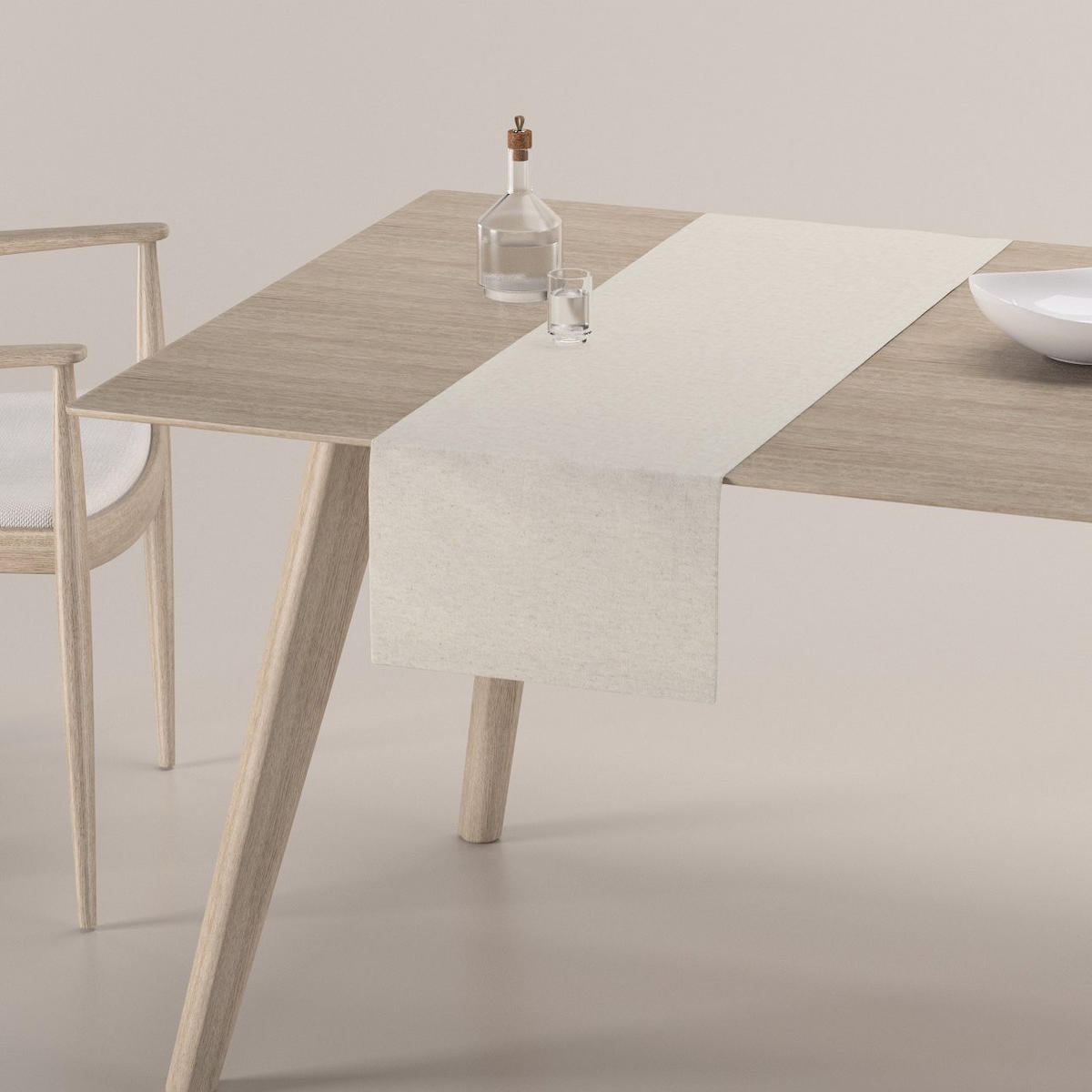 TISCHLÄUFER Loneta, grau und beige, 40x130 cm - Grau, Textil (40/130cm) - Dekoria