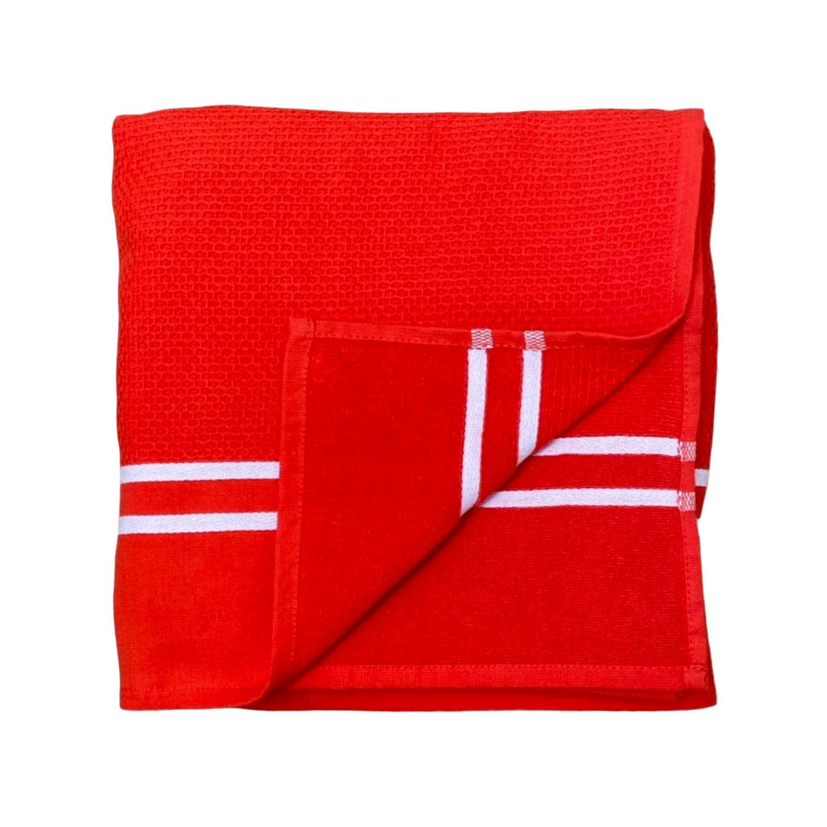 HAMAMTUCH mit Frotteefutter Waffle Mandarine 90x170 355g/m² - Orange, Textil (90/170cm) - LE COMPTOIR DE LA PLAGE
