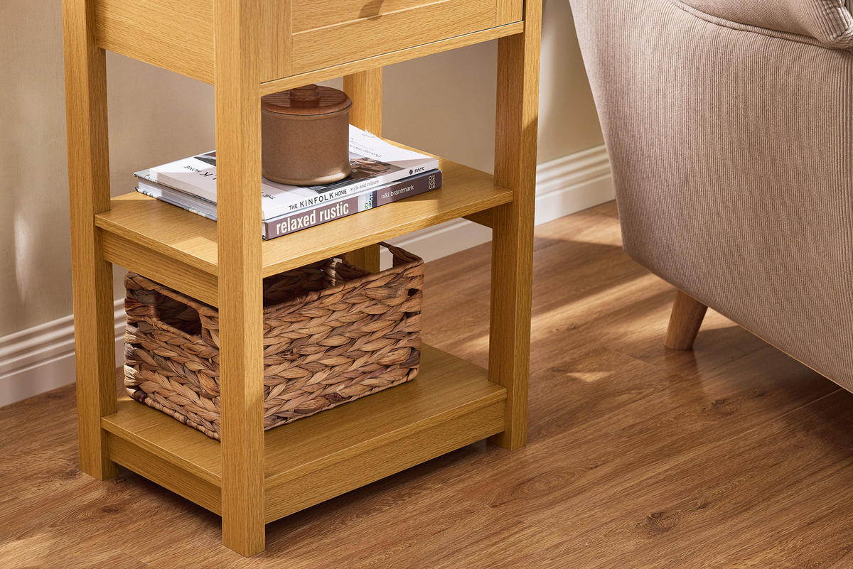 NACHTTISCH Natur - Naturfarben, Holzwerkstoff (45/68/30cm) - SoBuy