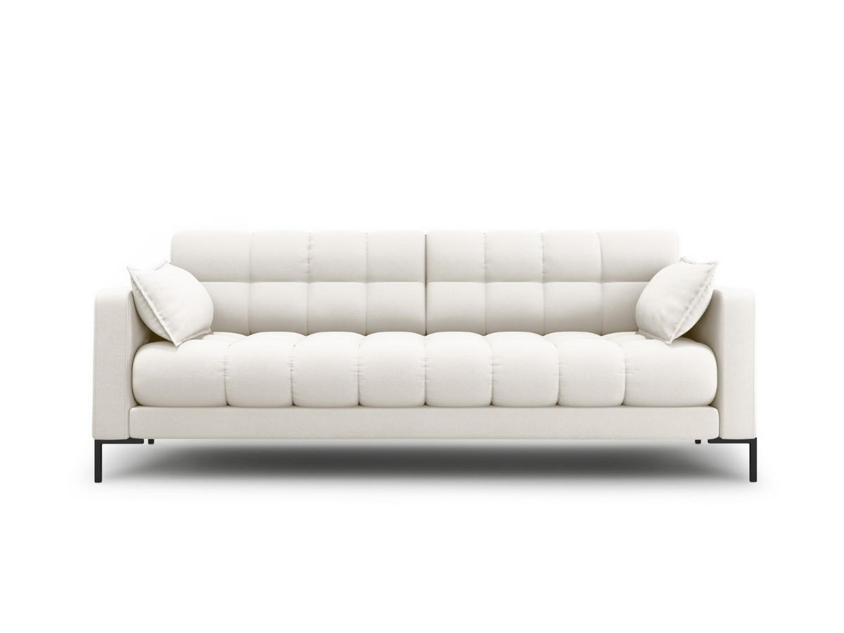 SOFA Mamaia aus strukturiertem Stoff leichtes beige 4 Sitzplätze - Creme, Textil (92/75/217cm) - Micadoni