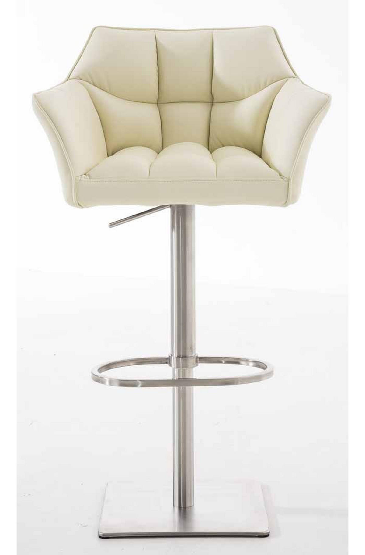 BARHOCKER Damaso 2er Set 88x64x45 cm creme - Creme, Leder (64/88/45cm) - furnicato