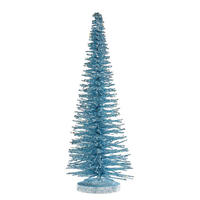 DEKOTANNE X-Mas mit Glitter - Blau, Kunststoff (14/40/14cm) - Butlers