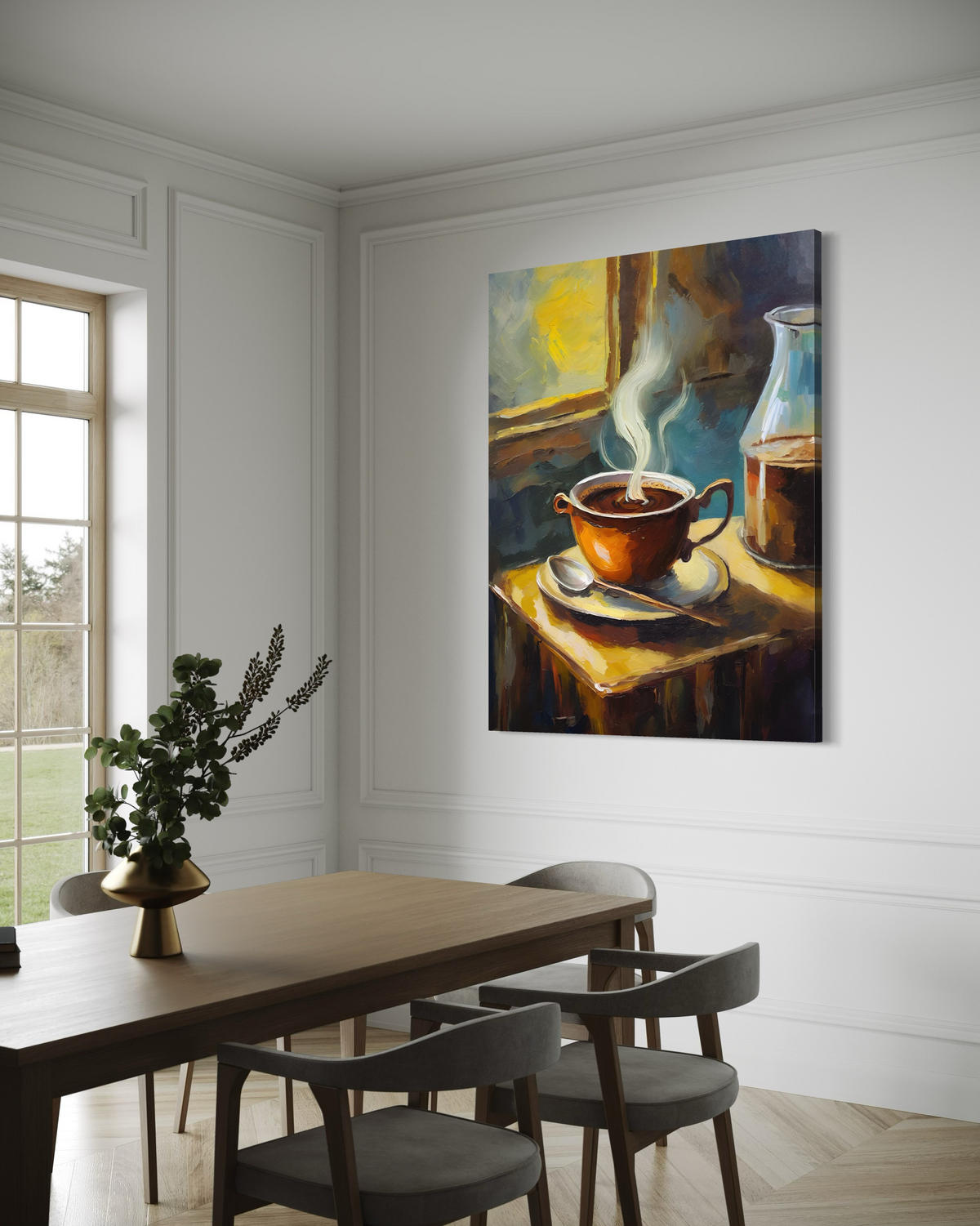 WANDBILD vintage tee - Gelb, Textil (40/60cm) - Feeby