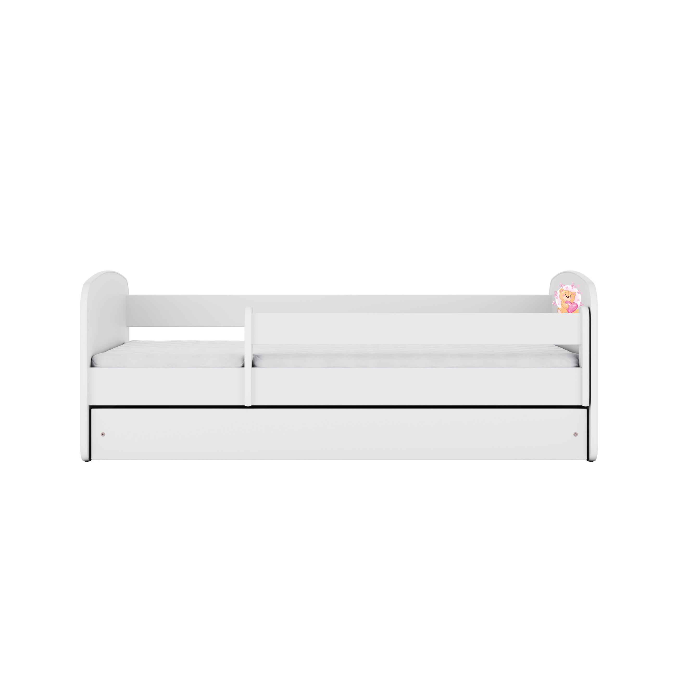 KINDERBETT Schmetterlingsbär mit Schublade 160/80 90/61/164 - Weiß, Holzwerkstoff (80/160cm) - RAUMHIRSCH FURNITURE