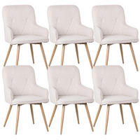 ARMLEHNSTUHL-SET 6 Stück in Stoff(YZ3) - Beige, Textil (57/87/62cm) - HOMAVO