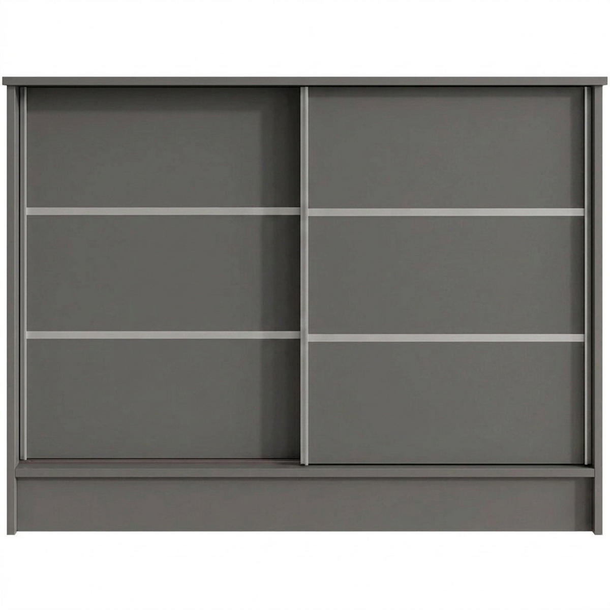 KOMMODE Mirela mit 2 Schiebetüren 100 cm, Graphit - Graphitfarben, Holzwerkstoff (101/85/43.5cm) - Beautysofa