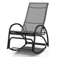 SCHAUKELSTUHL Grau - Grau, Metall (123/53/62cm) - COSTWAY