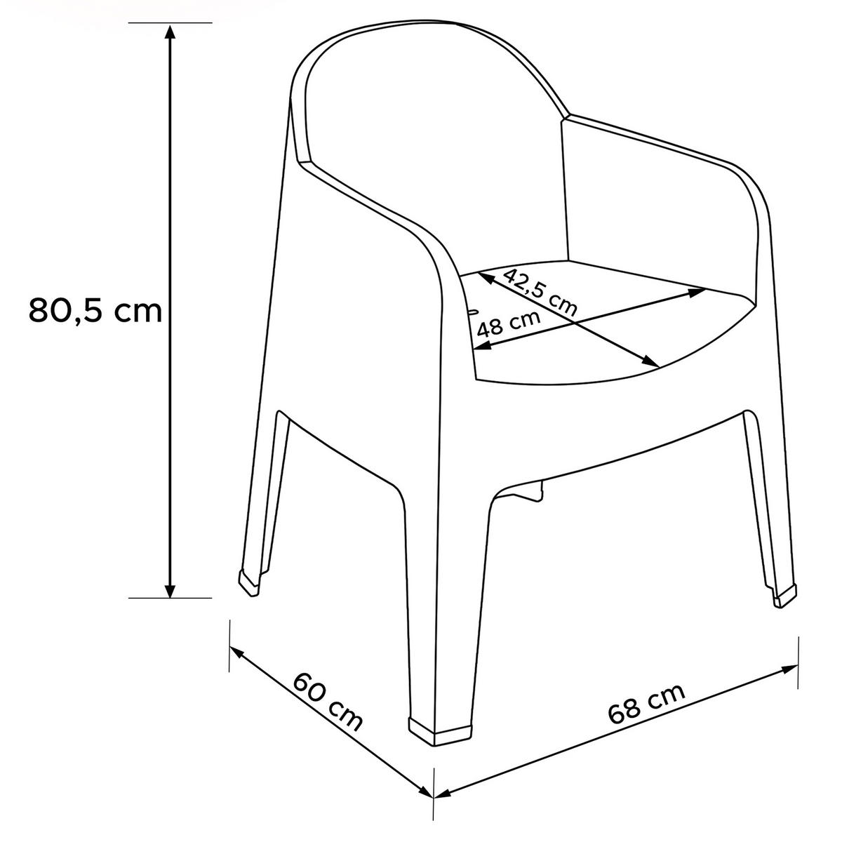 GARTENMÖBEL-SET MALUS, 3-tlg - Grau, Kunststoff - KONSIMO®