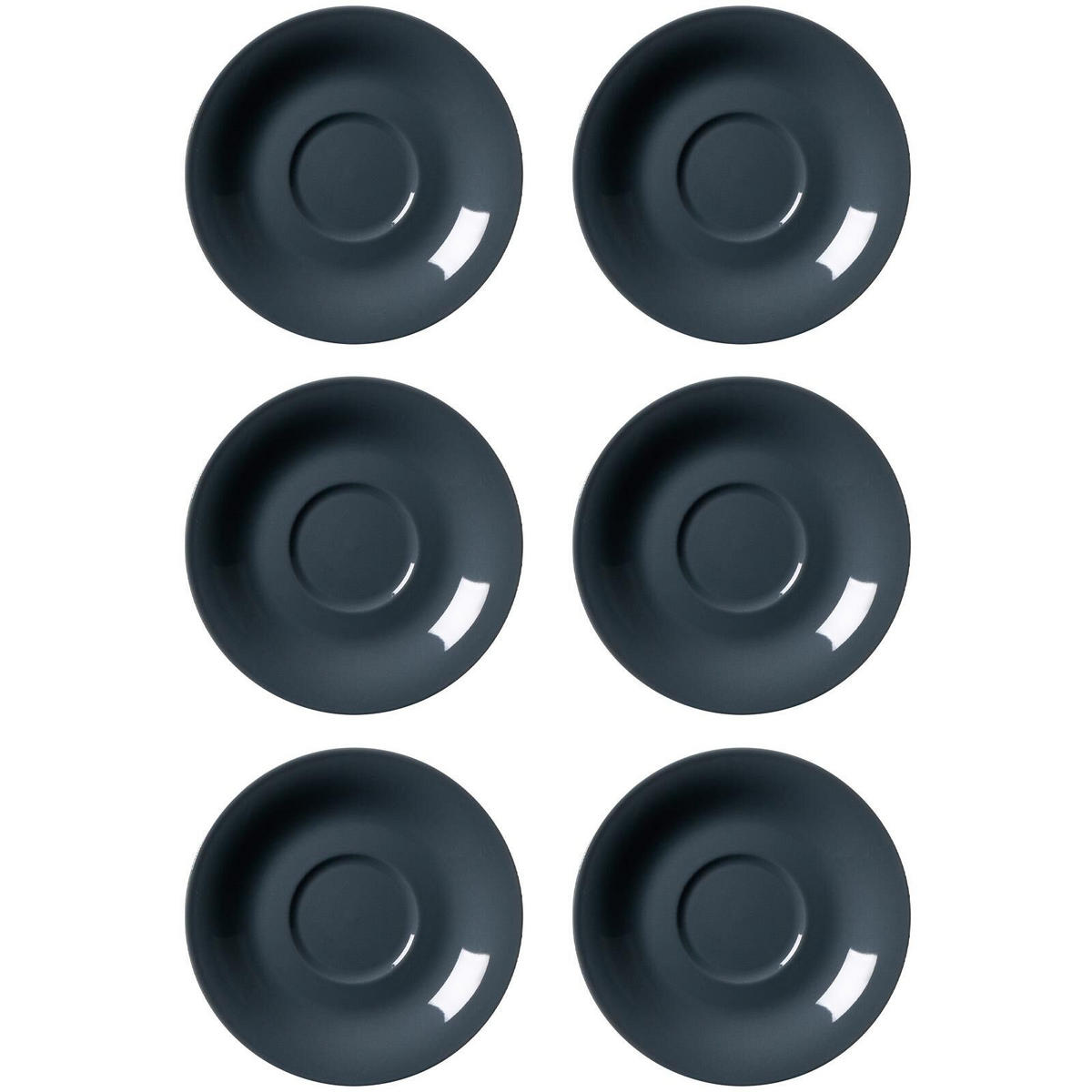 JUMBOUNTERTASSEN Doppio Anthrazit ø 17 cm 6er Set - Anthrazit, Keramik (17cm) - Ritzenhoff Breker