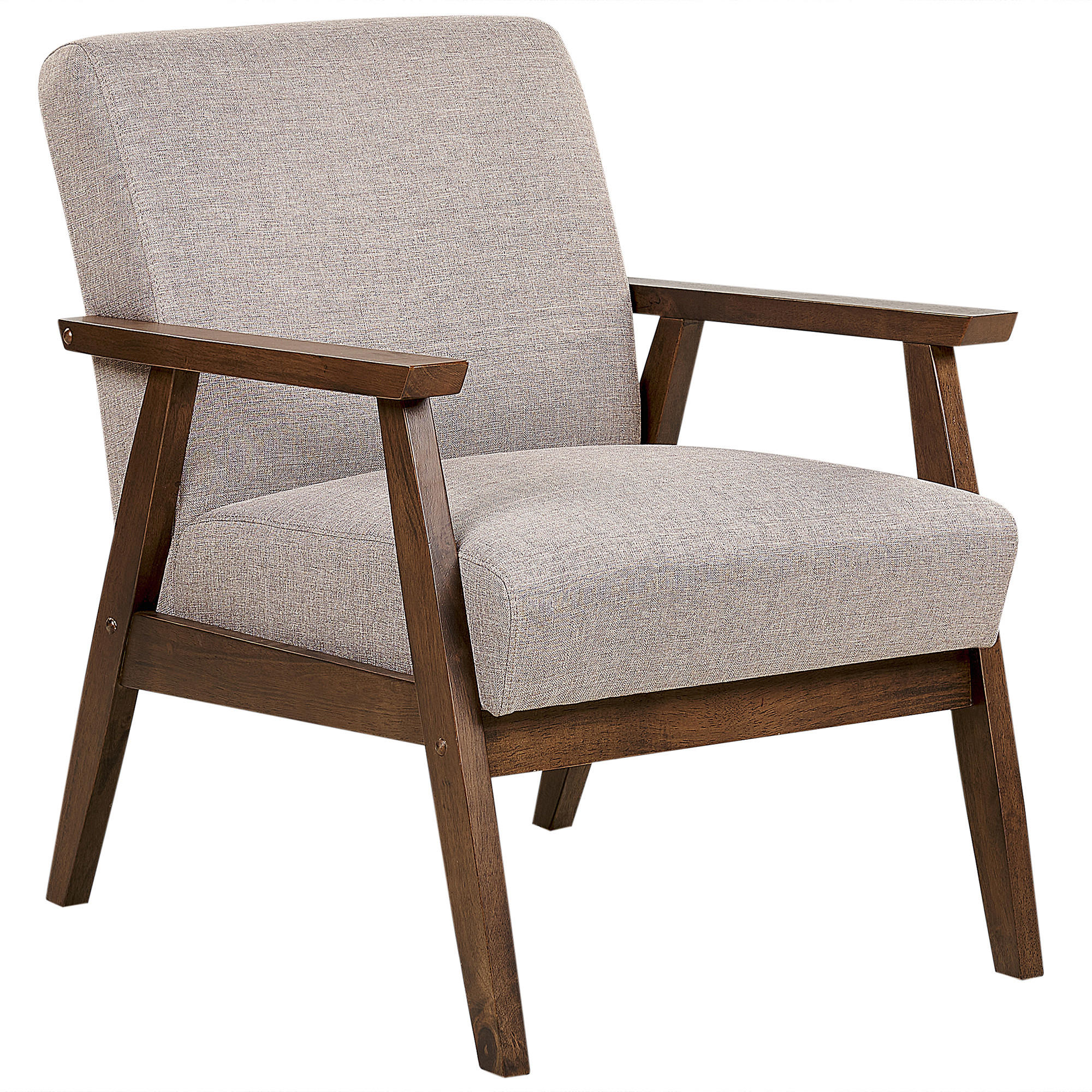 SESSEL taupe/dunkelbraun Retro-Design Asnes - Beige/Dunkelbraun, Textil (62/80/80cm) - Beliani