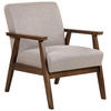 SESSEL taupe/dunkelbraun Retro-Design Asnes - Beige/Dunkelbraun, Textil (62/80/80cm) - Beliani