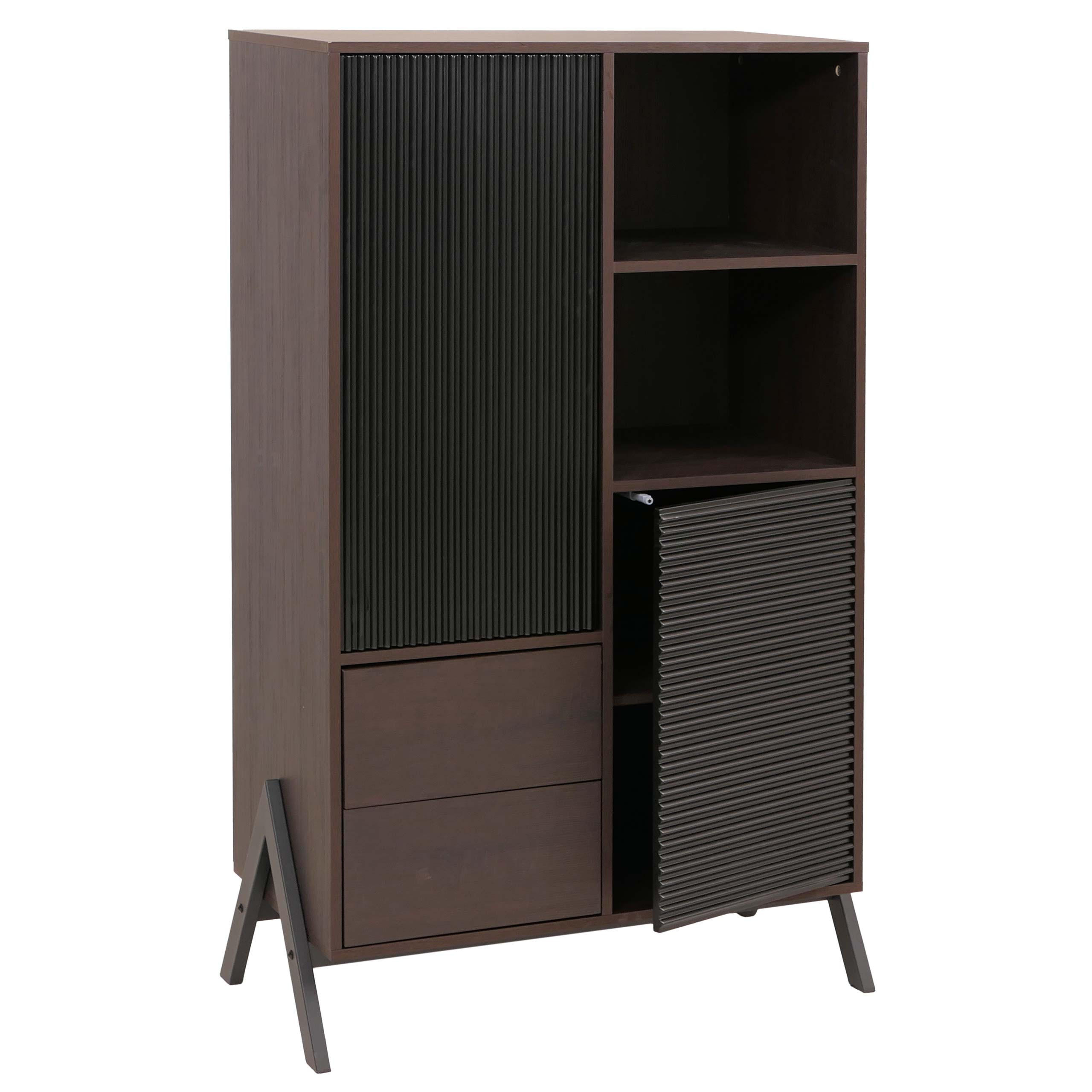 HOCHSCHRANK Braun - Braun, Holz (79/138/40cm) - MCW