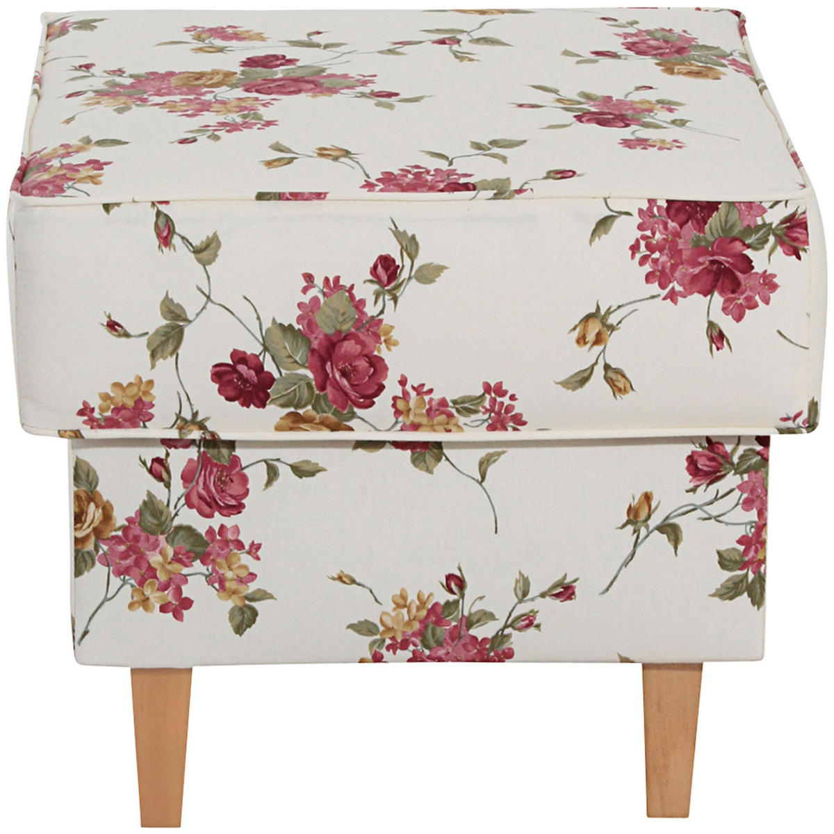 POLSTERHOCKER Karlen Flachgewebe beige - Multicolor, Kunststoff (53/45/53cm) - 58aufmkessel