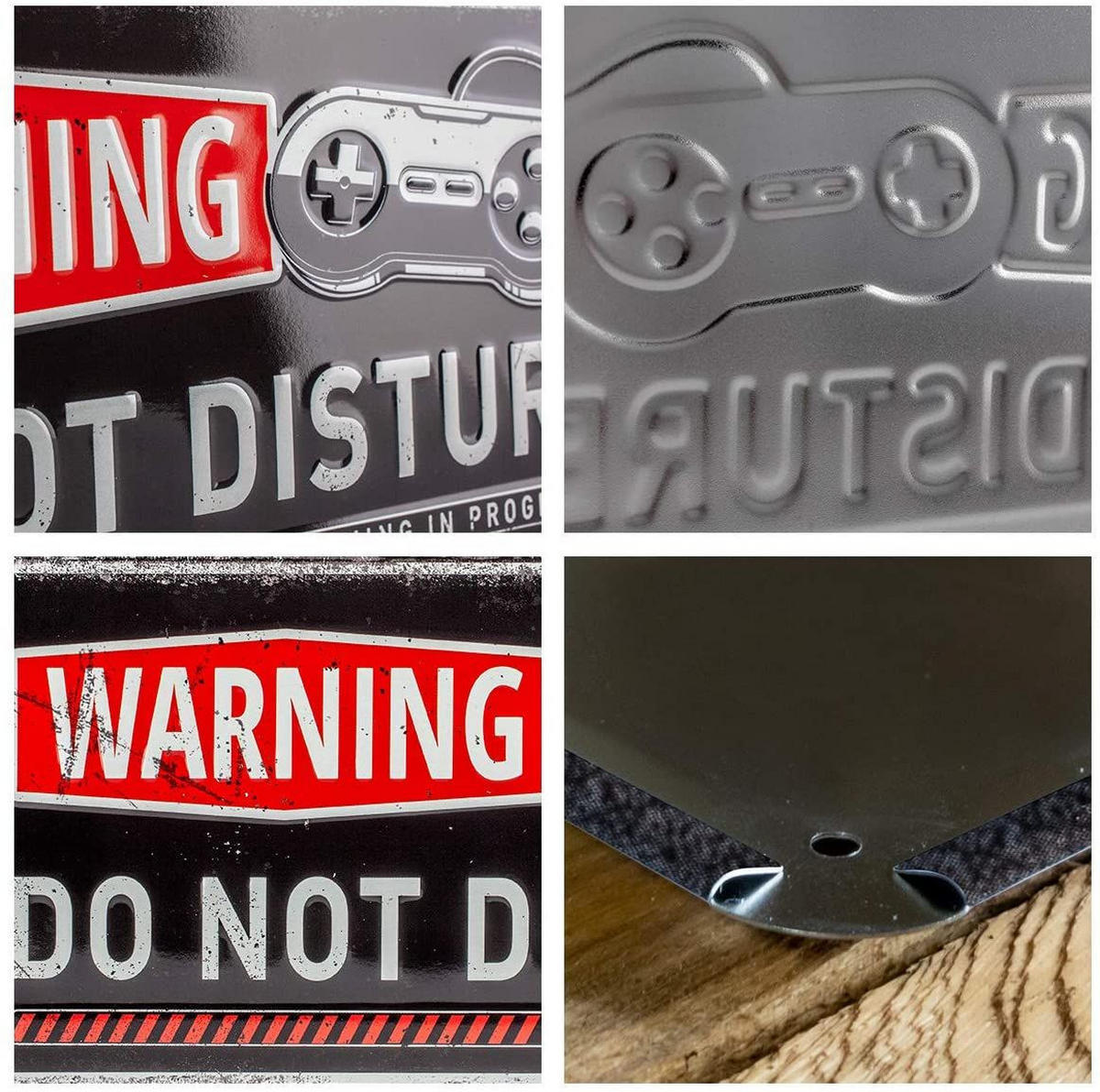 HÄNGESCHILD 10/20 cm Achtung Do Not Disturb Gaming in Progress - Multicolor, Metall (20/10/0.2cm) - Nostalgic-Art