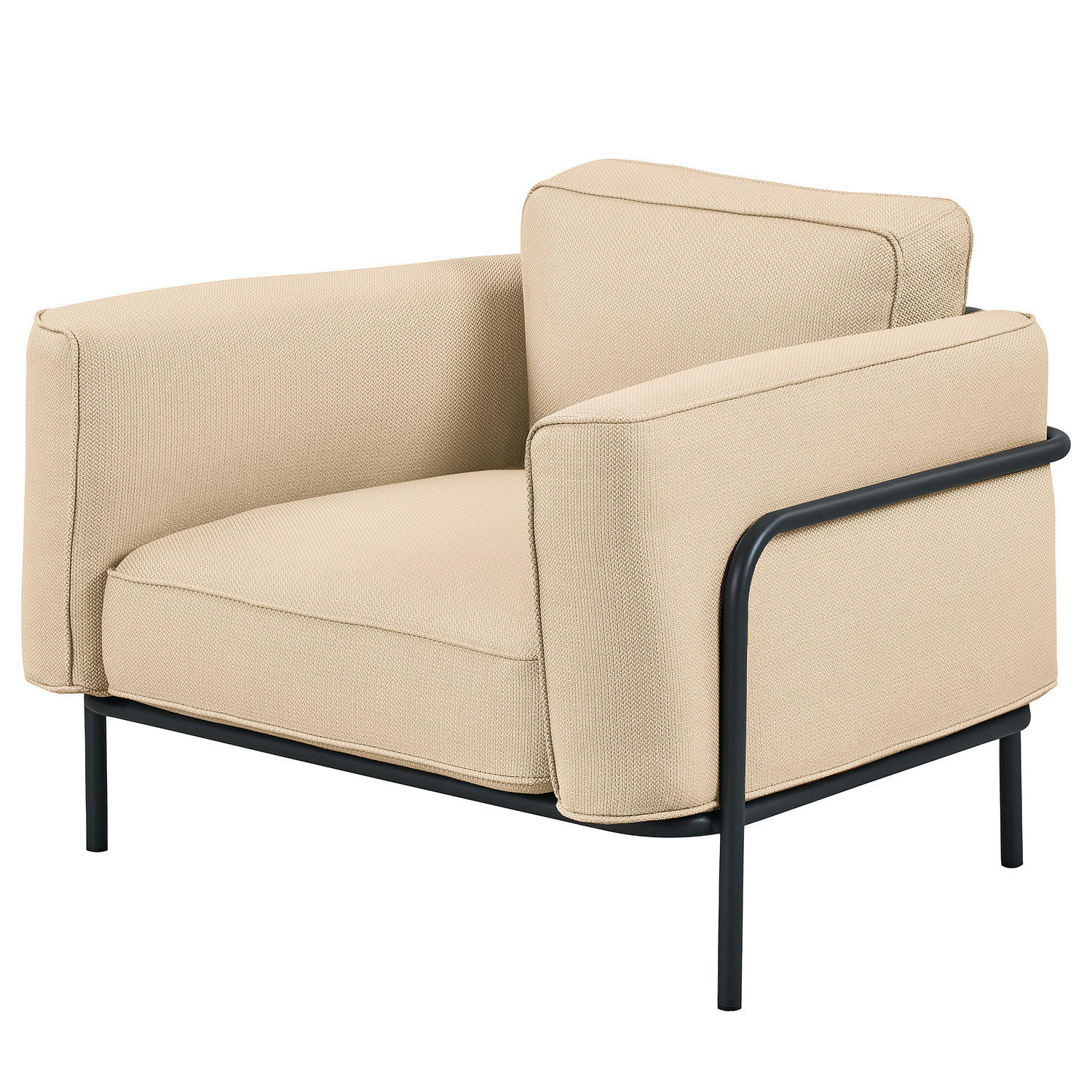 OUTDOOR-SESSEL - Beige, Textil/Metall (100/76/88cm) - home24