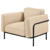 OUTDOOR-SESSEL - Beige, Textil/Metall (100/76/88cm) - home24